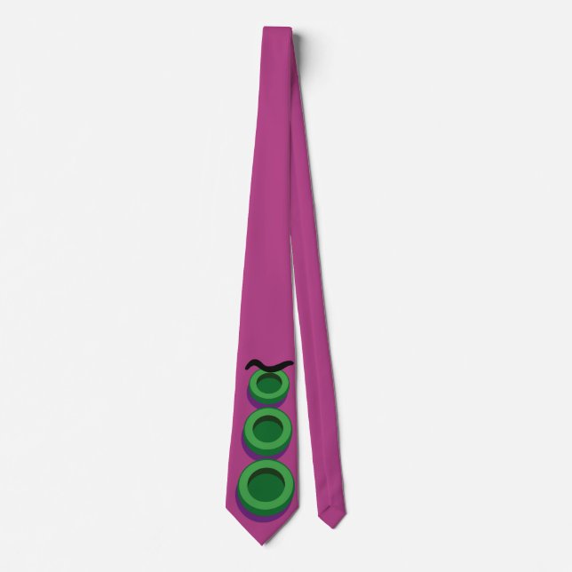 Cravate personnalisée du Tentacule Mauve (Devant)