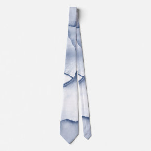 Cravate Pétales bleues peintes