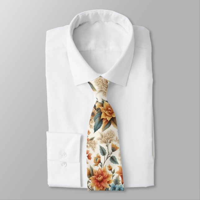 Cravate Pétales et poésie Une affaire florale (Attaché)
