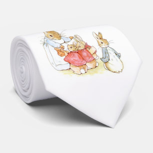 Cravate Peter Rabbit et ses soeurs (par Beatrix Potter)