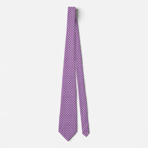 Cravate Petit Coeurs nus Motif sur le violet