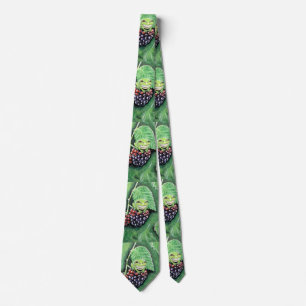 Cravate Petite grenouille d'arbre sur une peinture de Blac