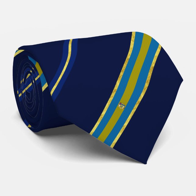 Cravate Philadelphie stripes flag neck (Roulé)