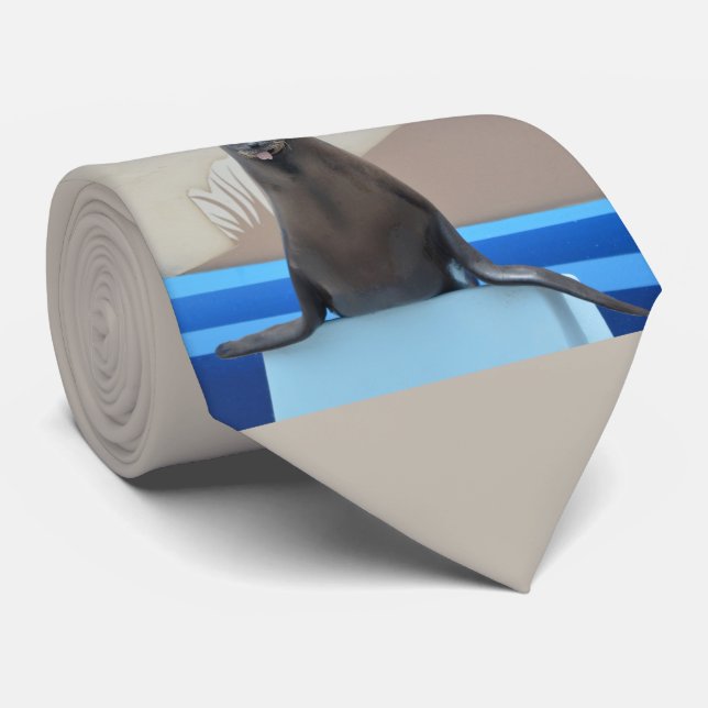 Cravate Phoque (otarie de la Californie) (Roulé)