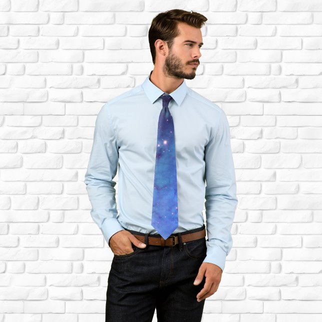 Cravate Photo d'espace bleu (Blue Space Tie)