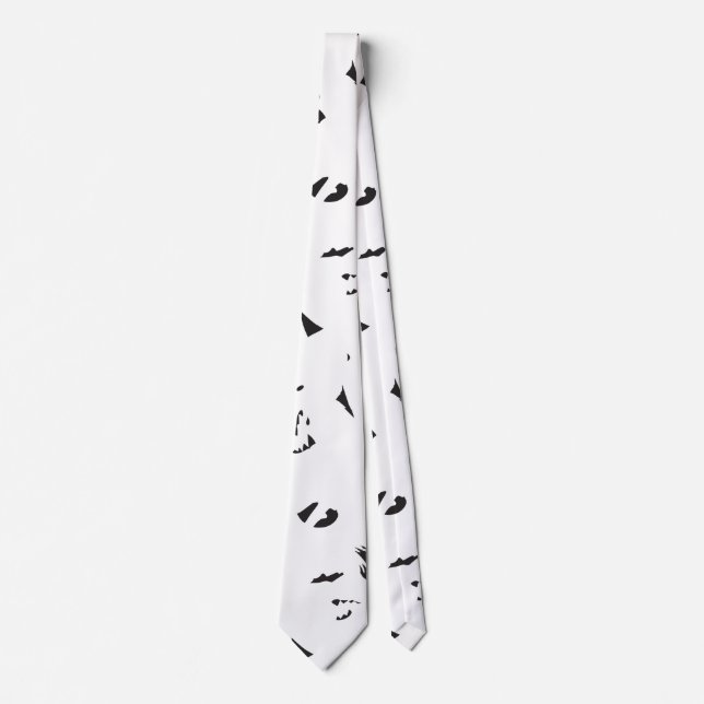 Cravate photo en noir et blanc d'un troupeau d'oiseaux (Devant)