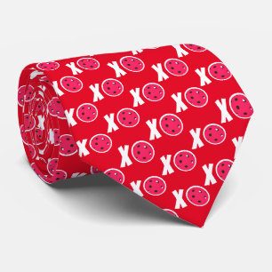 Cravate Pickleball Love rose Valentine XOXO Pickleballs