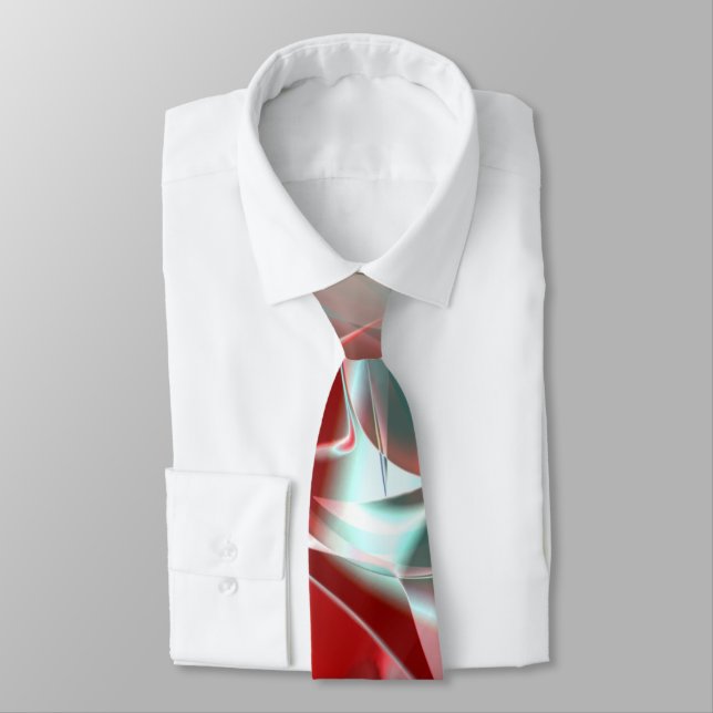 Cravate Pièces circulaires torsadées en corail rouge doux  (Attaché)