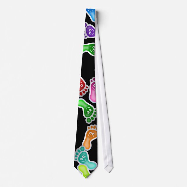 Cravate Pieds heureux de papier peint (Devant)