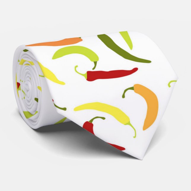 Cravate Piments mexicains de Fiesta (Roulé)