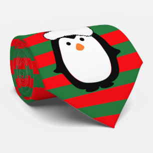 Cravate Pingouin de Noël