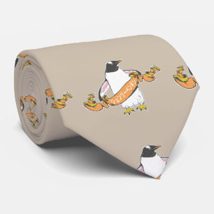 Cravate Pingouin Gentoo écriture japonaise Kanji