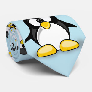 Cravate pingouin mignon doux de bande dessinée