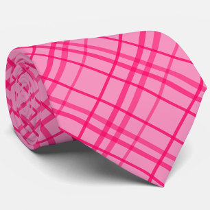 Cravate Pink Sur Tartan Rose Plaid Design Motif