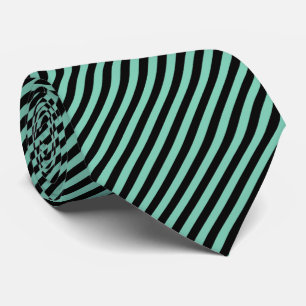 Cravate Pinstripe noir et vert menthe   Couleur DO-IT-YOUR