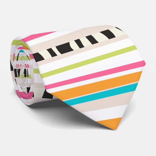 Cravate PixDezines bandes réglables (Roulé)