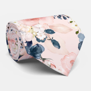 Cravate PixDezines H2 Blush Navy Roses do-it-yourself Arri