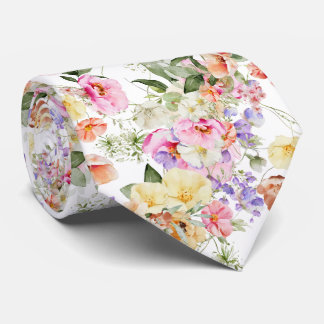 Cravate PixDezines H2 Fleurs de jardin d'été do-it-yoursel