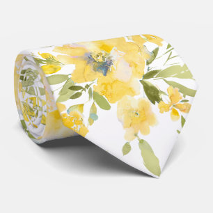 Cravate PixDezines H2 Fleurs de printemps Roses jaunes ble