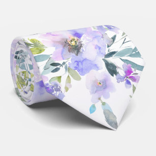 Cravate PixDezines H2 Fleurs de printemps Roses violettes 