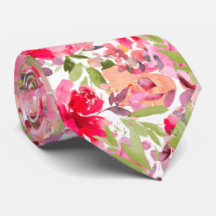 Cravate PixDezines H2 Fleurs d'Été Teintes Vives