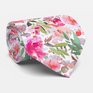 Cravate PixDezines H2 Fleurs d'Été Teintes Vives
