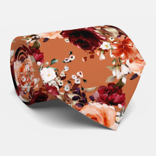 Cravate PixDezines Roses et Pivoines d'automne DIY Toile d