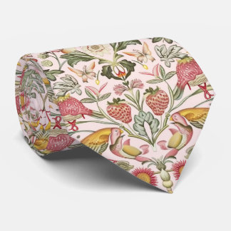 Cravate PixDezines William Morris Strawberry Thief Pink
