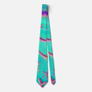 Cravate Plage turquoise et violette de Starfish