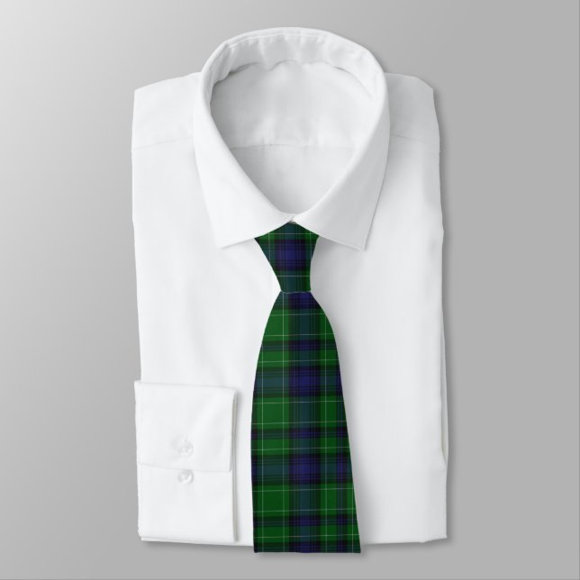 Cravate Plaid bleu et vert Abercrombie (Attaché)