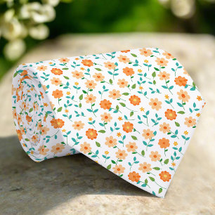 Cravate Plante Fleurs Motif Mariage Groom