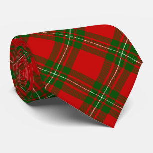 Cravate Plaque vert rouge de tartan MacGregor