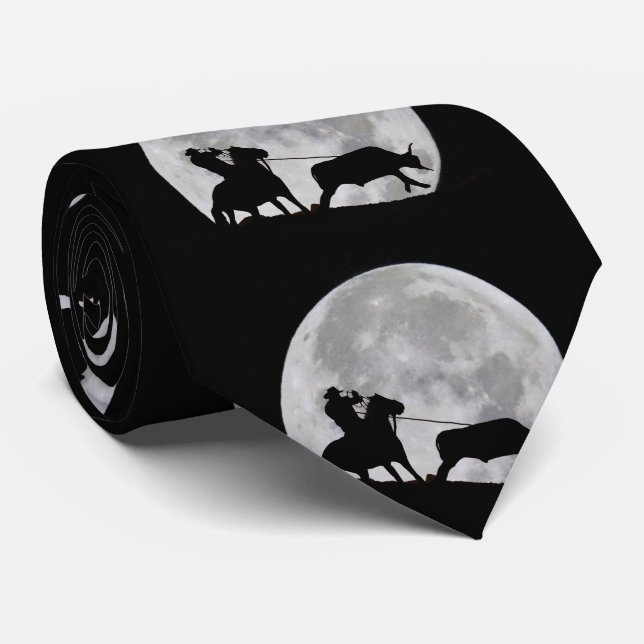 Cravate Pleine lune de routage Cowboy Steer (Roulé)
