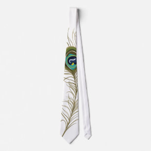 Cravate Plume de paon