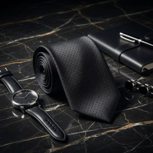 Cravate Point noir subtil 