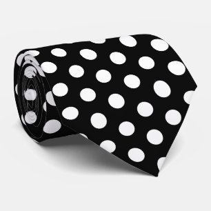 Cravate Point Polka Noir