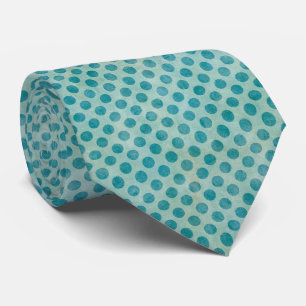 Cravate Point Polka vert et Turquoise