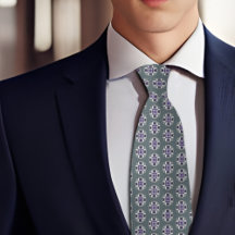 Points à motifs prune et blanc sur sage