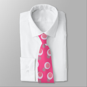 Cravate Points roses, rose vif et mauve