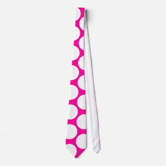 Cravate Pois blanc sur le rose
