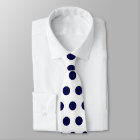 Pois bleu marine sur blanc