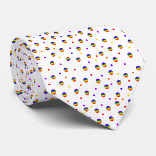 Cravate Pois d'arc-en-ciel