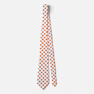 Cravate Pois orange brûlés