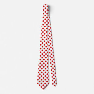 Cravate Pois rouges et blancs