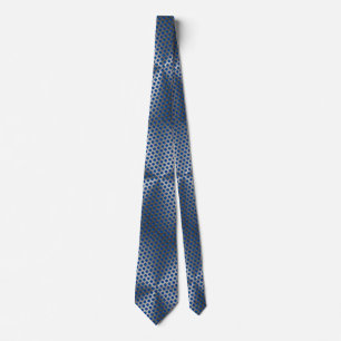 Cravate Pois sur plaque métallique 01x4 Bleu BG