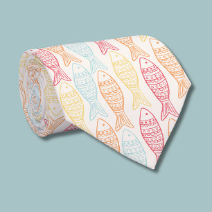 Cravate Poisson Coloré