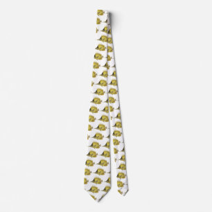 Cravate Poisson vintage, Chelmon Tropical Jaune Longirostr