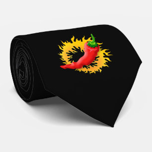 Cravate Poivre avec la flamme