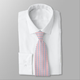 Cravate Polka Dot Marine Rouge Minimal Classique