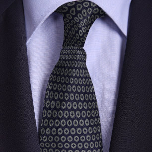 Cravate Polkadot bleu et argent Croix Médicale